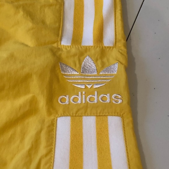 Adidas Core Yellow/White Stripe Shorts NWT, XL only - Picture 7 of 9